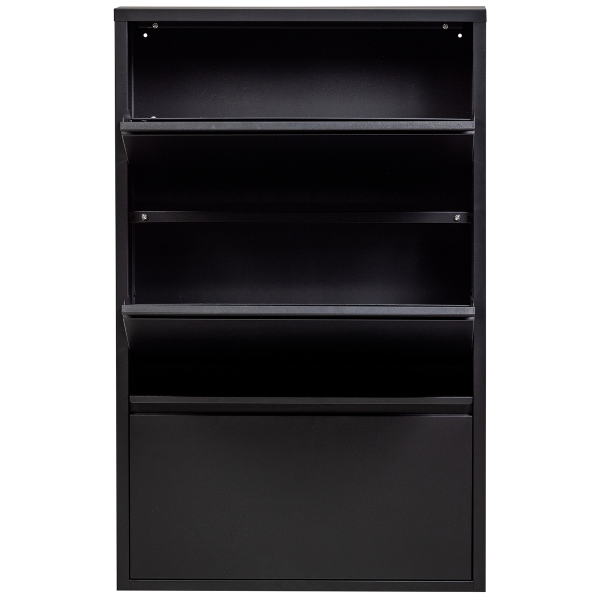 Sabine Metal 3 Compartment Shoe Cabinet