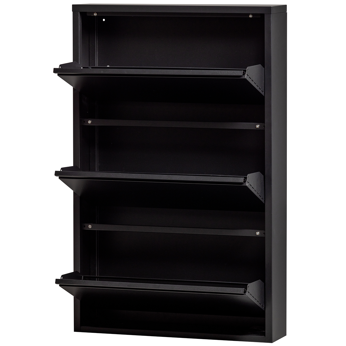 Sabine Metal 3 Compartment Shoe Cabinet - WOO .Design