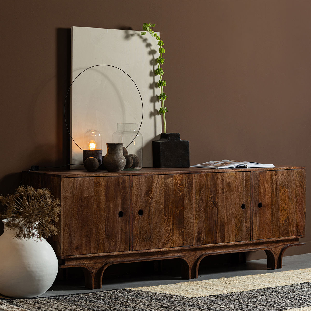 Staes Walnut Mango Wood Sideboard - WOO .Design