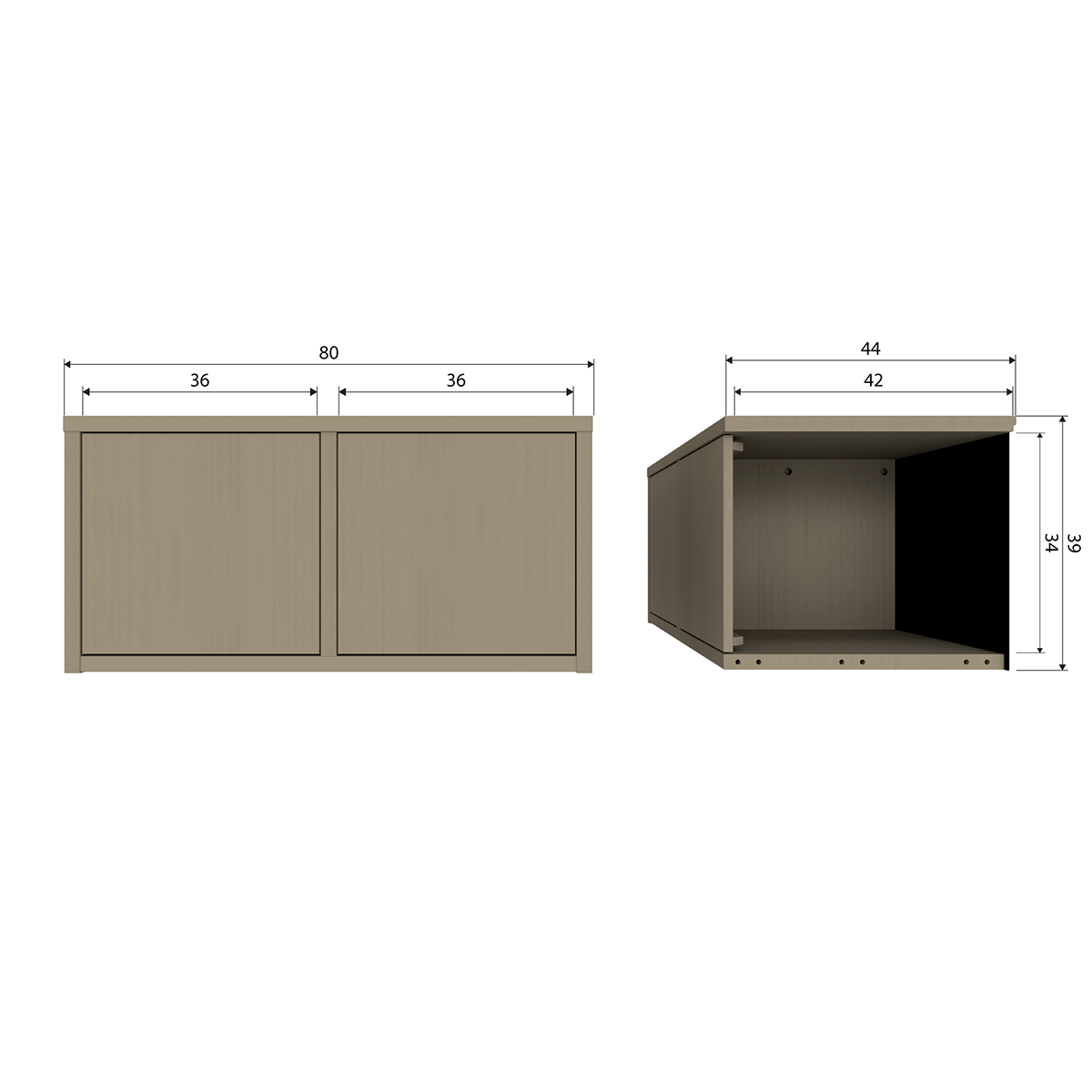 Turner Mud Pine Wood Storage Bench - WOO .Design