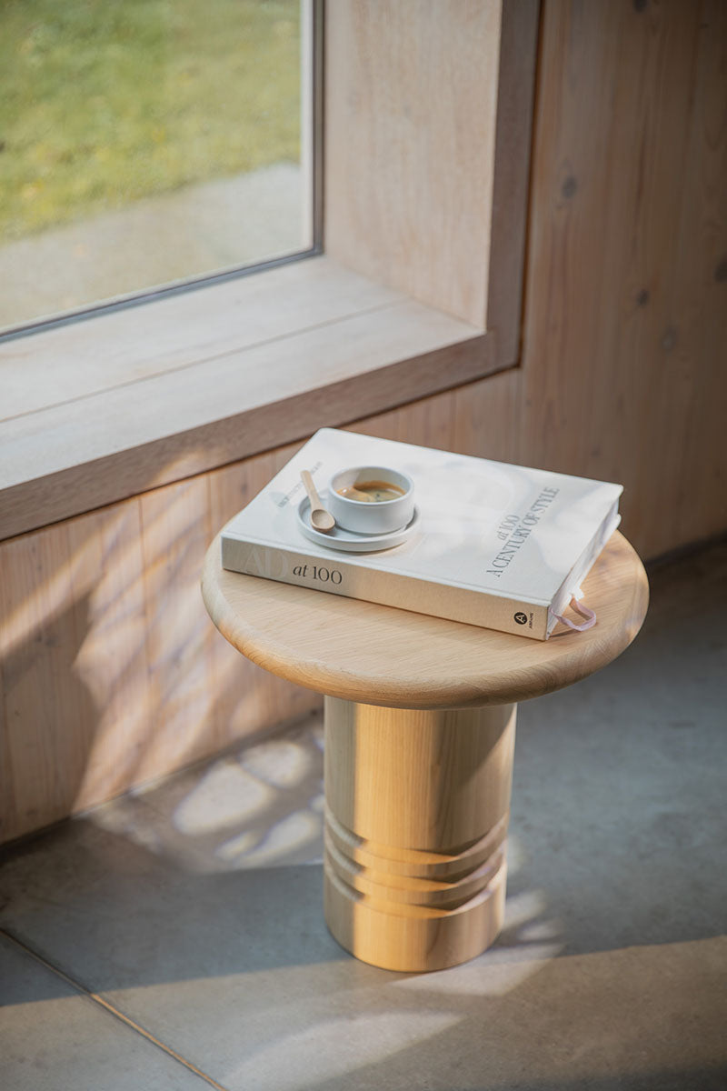 Chunk Ash Wood Side Table - WOO .Design