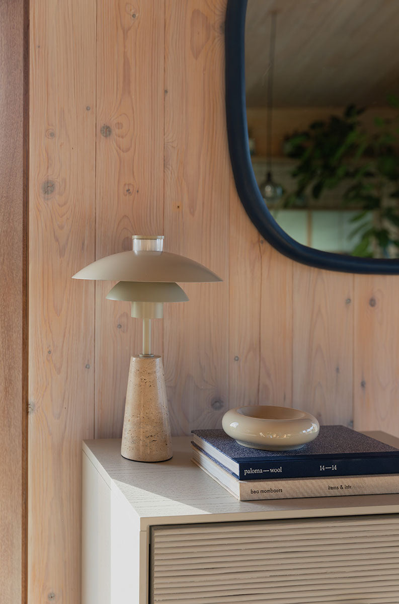 Cole Travertin Table Lamp