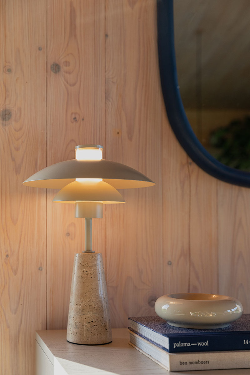 Cole Travertin Table Lamp