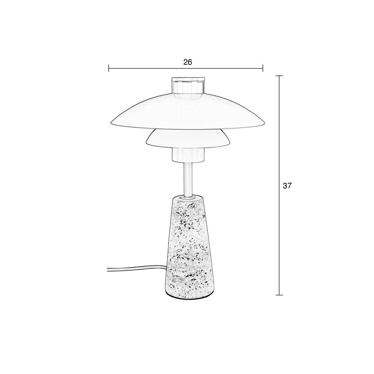 Cole Travertin Table Lamp - WOO .Design