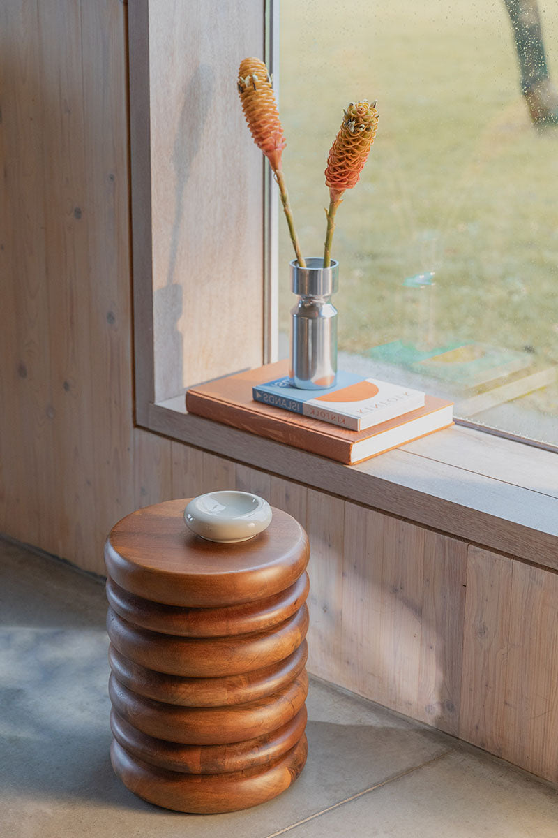 Disc Mango Wood Stool - WOO .Design