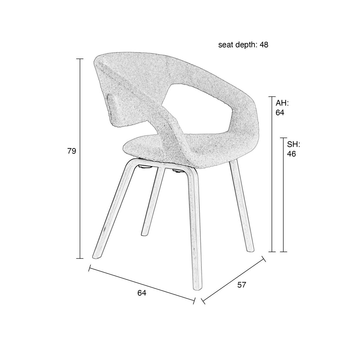 Flexback Boucle Armchair (2/Set) - WOO .Design