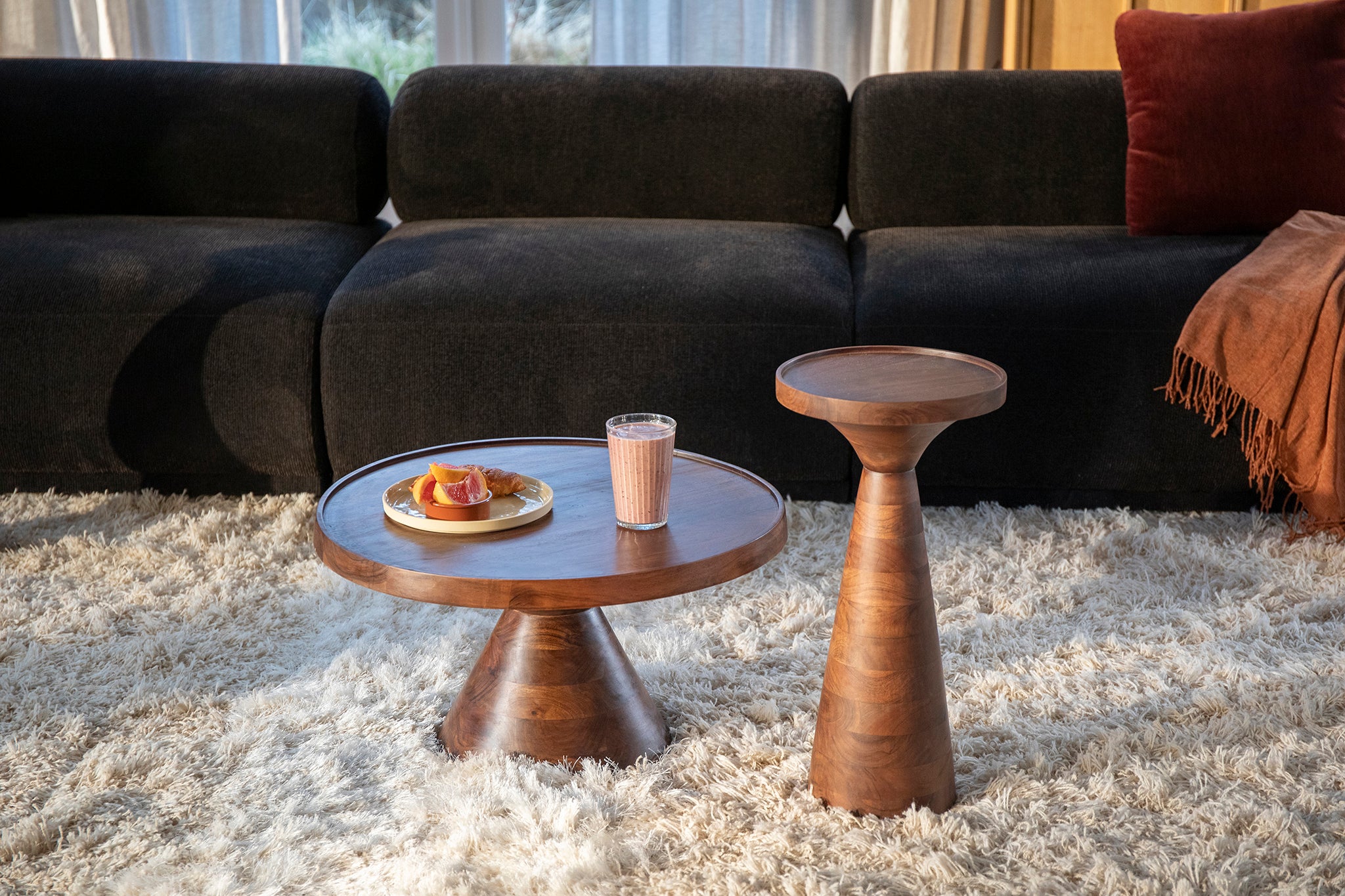 Floss Walnut Acacia Wood Side Table