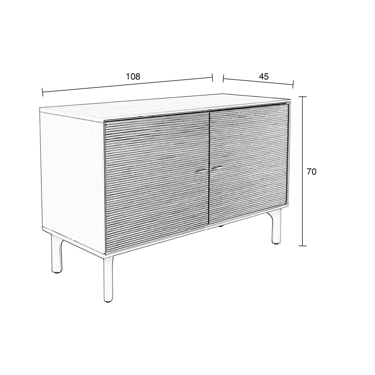 Morning Grey 2 Doors Sideboard - WOO .Design