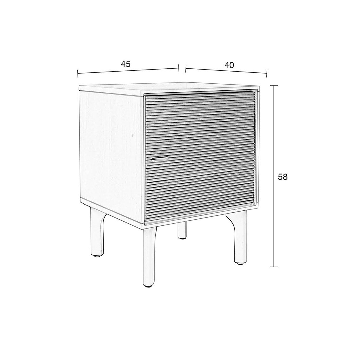 Morning Grey Bedside Table - WOO .Design