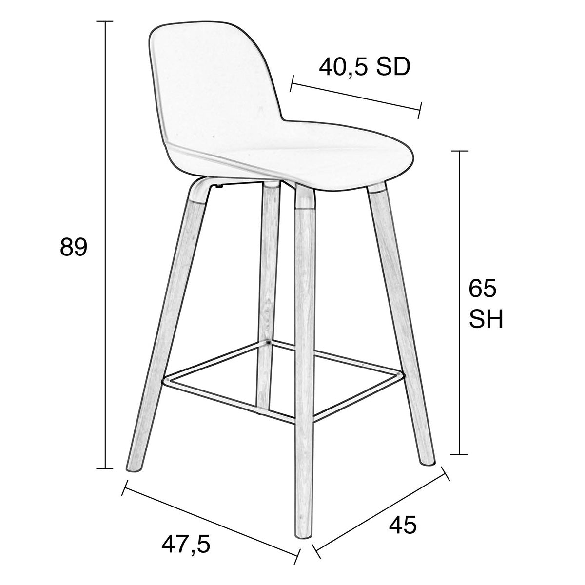 Albert Kuip Counter Stool
