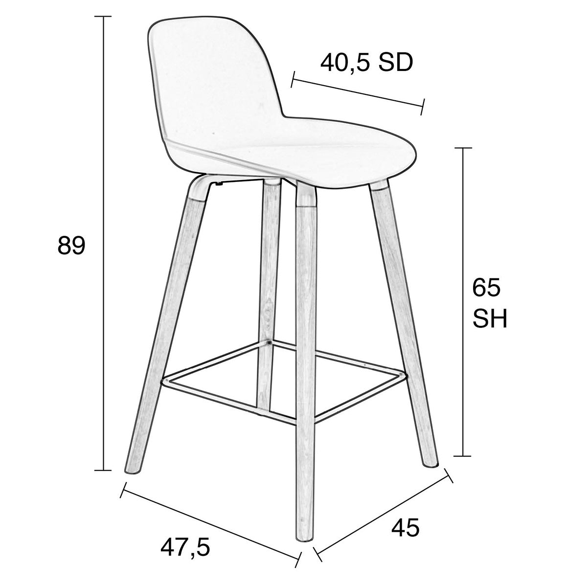 Albert Kuip Counter Stool