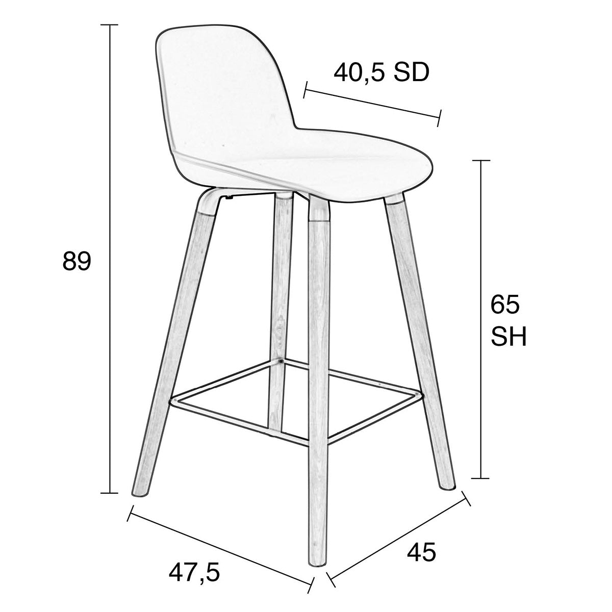 Albert Kuip Counter Stool