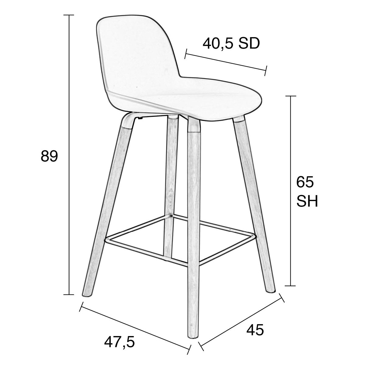 Albert Kuip Counter Stool