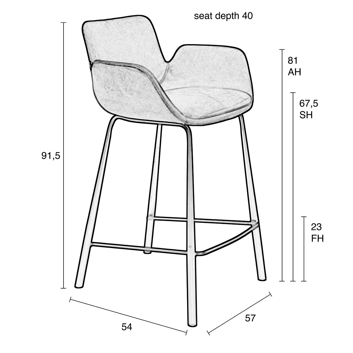 Brit Counter Stool