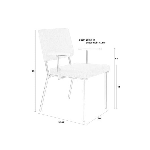 Fellow Off-White Armchair