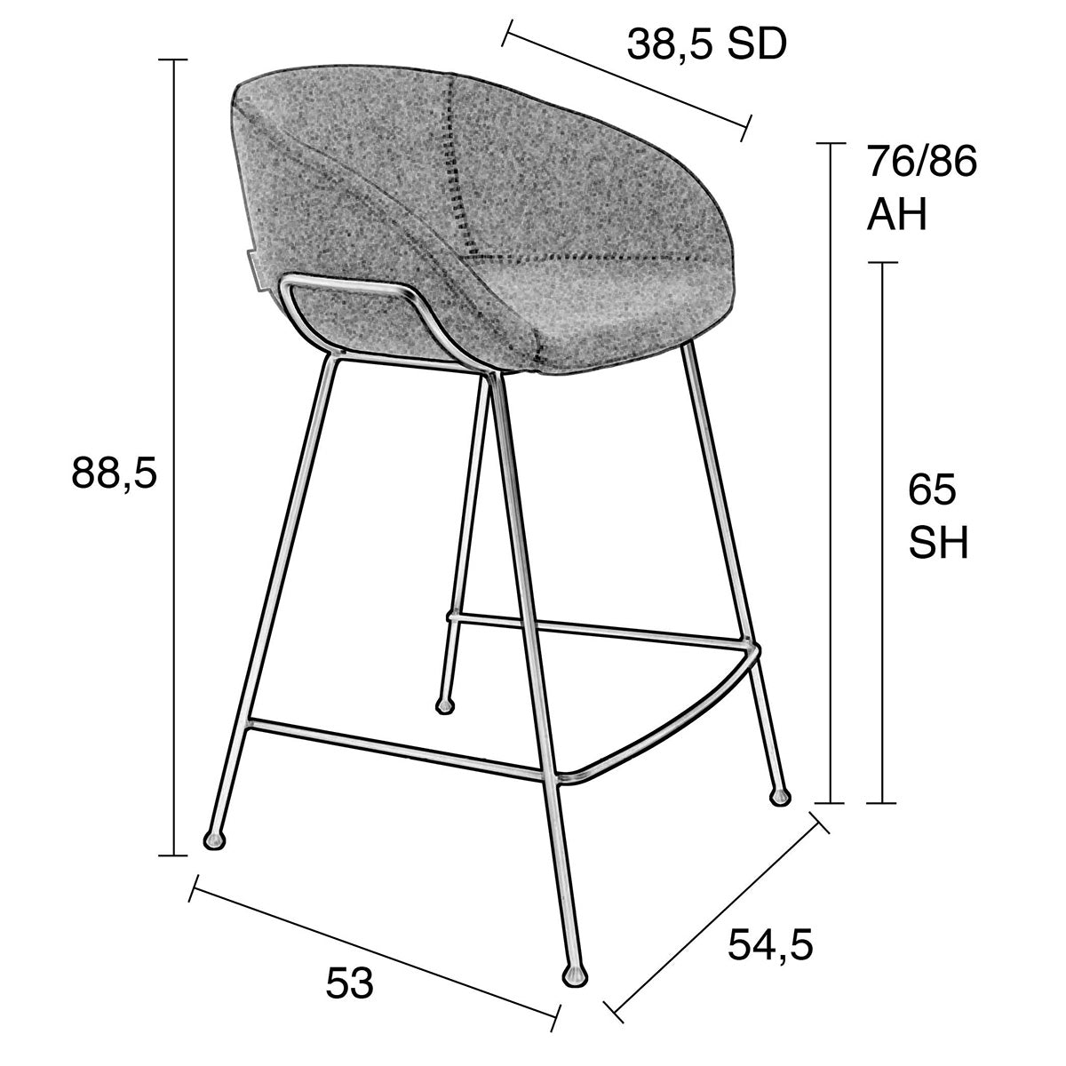 Feston LL Counter Stool