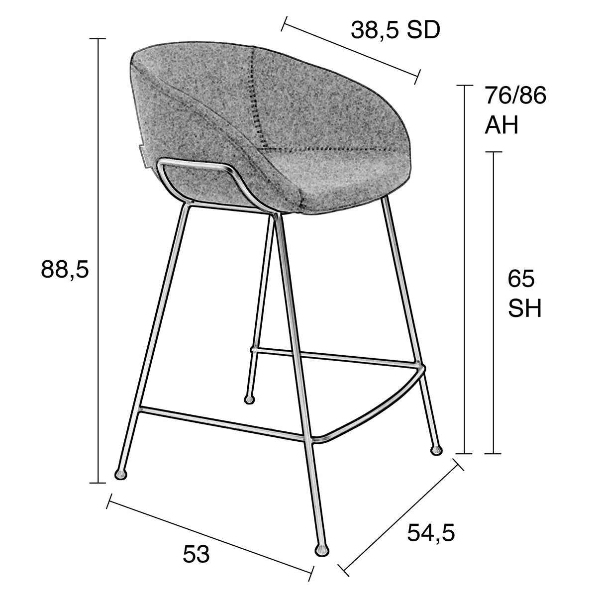 Feston LL Counter Stool