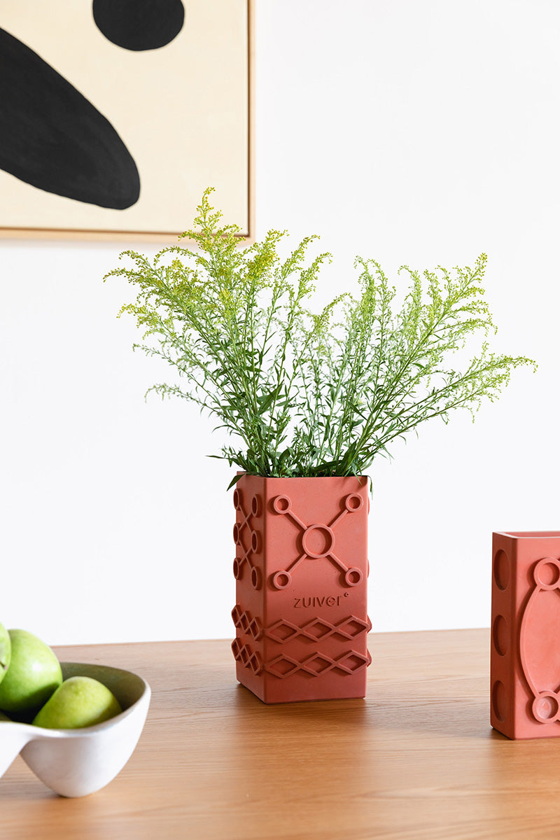 Graphic Square Vase