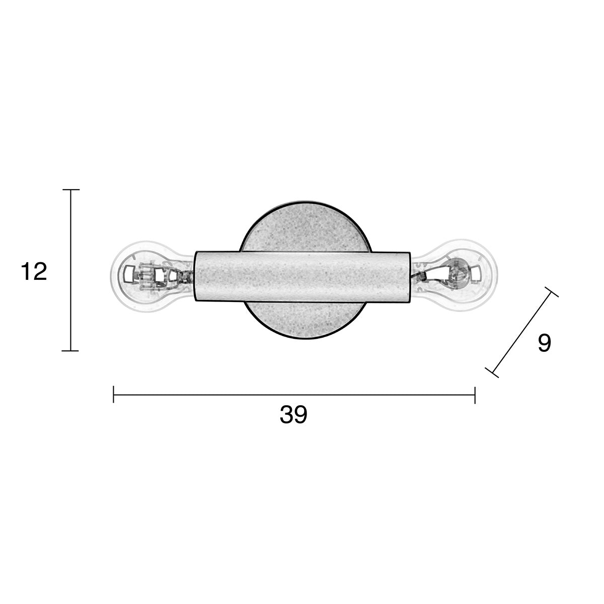Hawk Black Wall Lamp