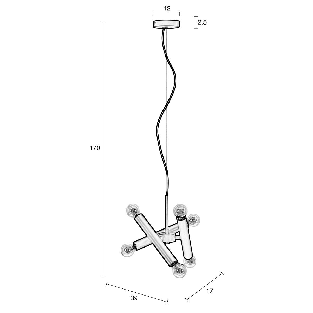 Hawk Triple Pendant Lamp