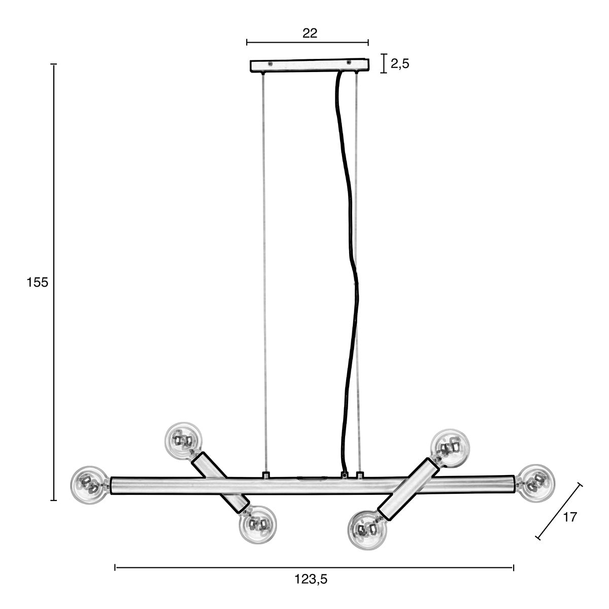 Hawk Wide Pendant Lamp