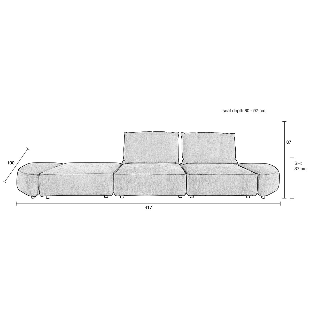 Hunter 4.5 Seater Sofa
