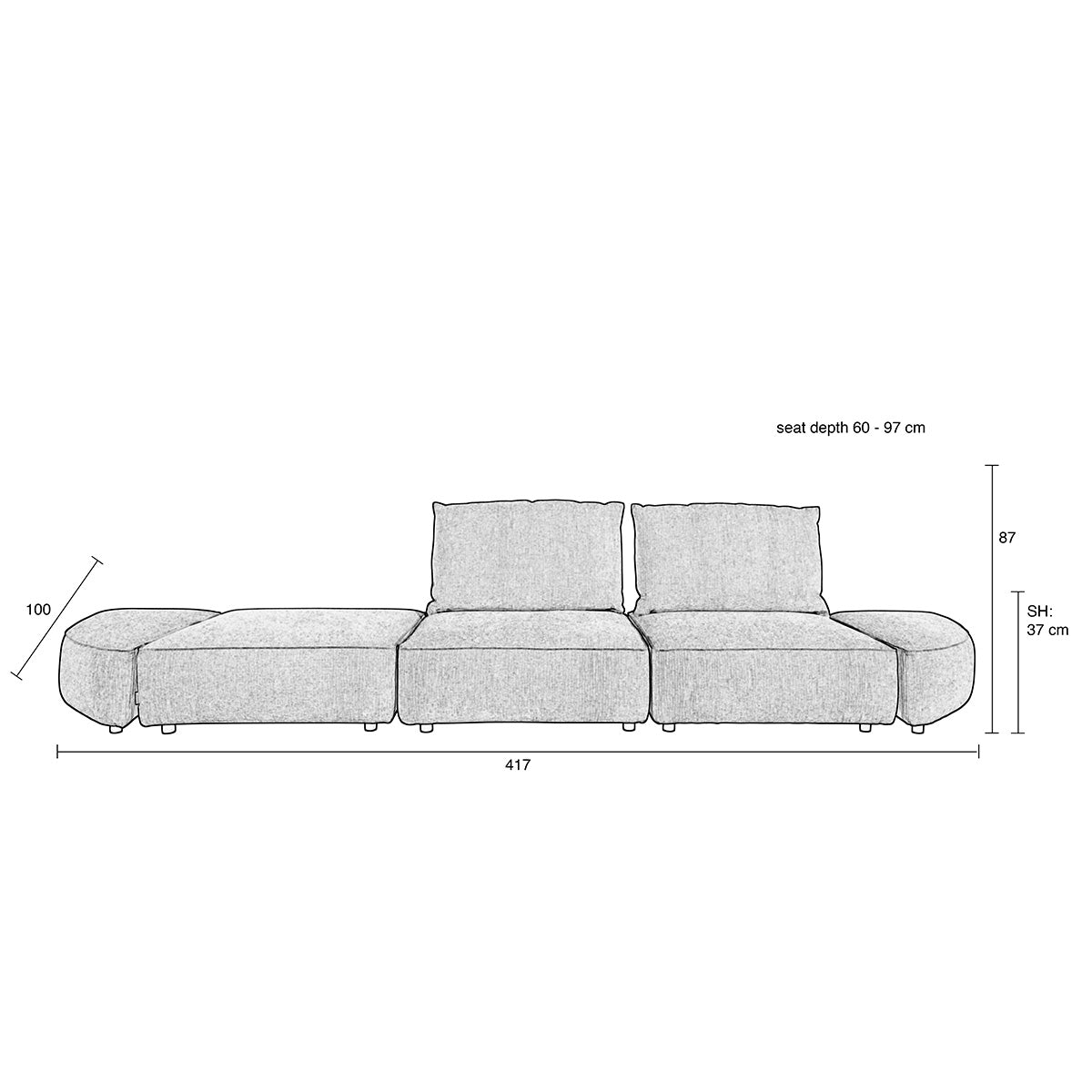 Hunter 4.5 Seater Sofa
