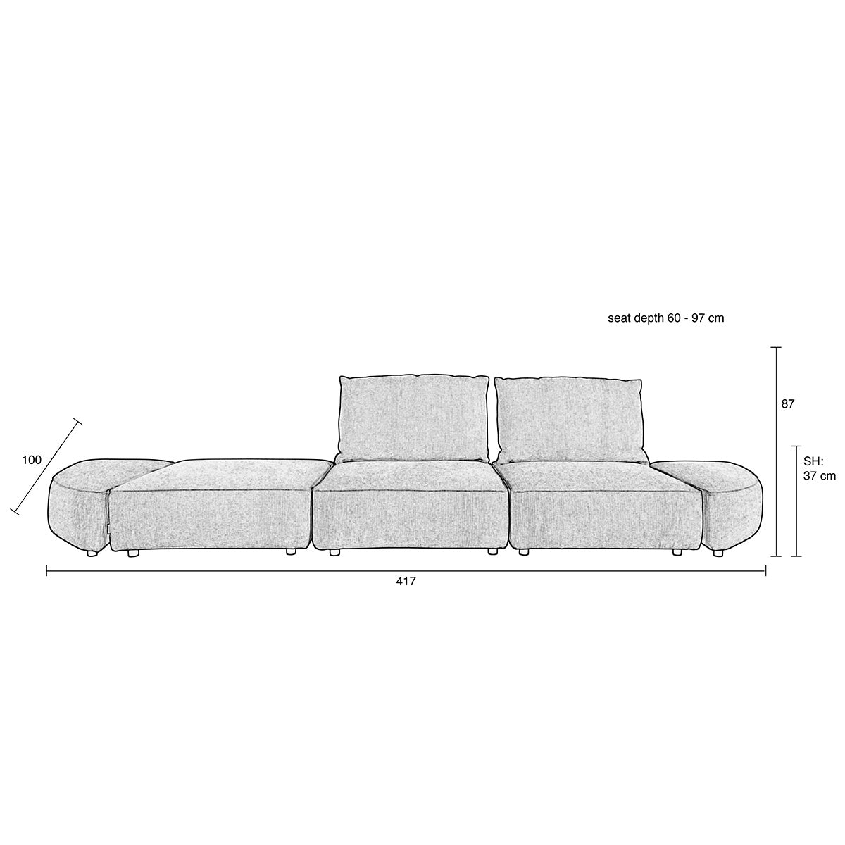 Hunter 4.5 Seater Sofa