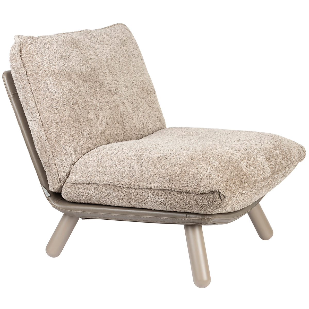 Lazy Sack Soft Beige Teddy Lounge Chair - WOO .Design