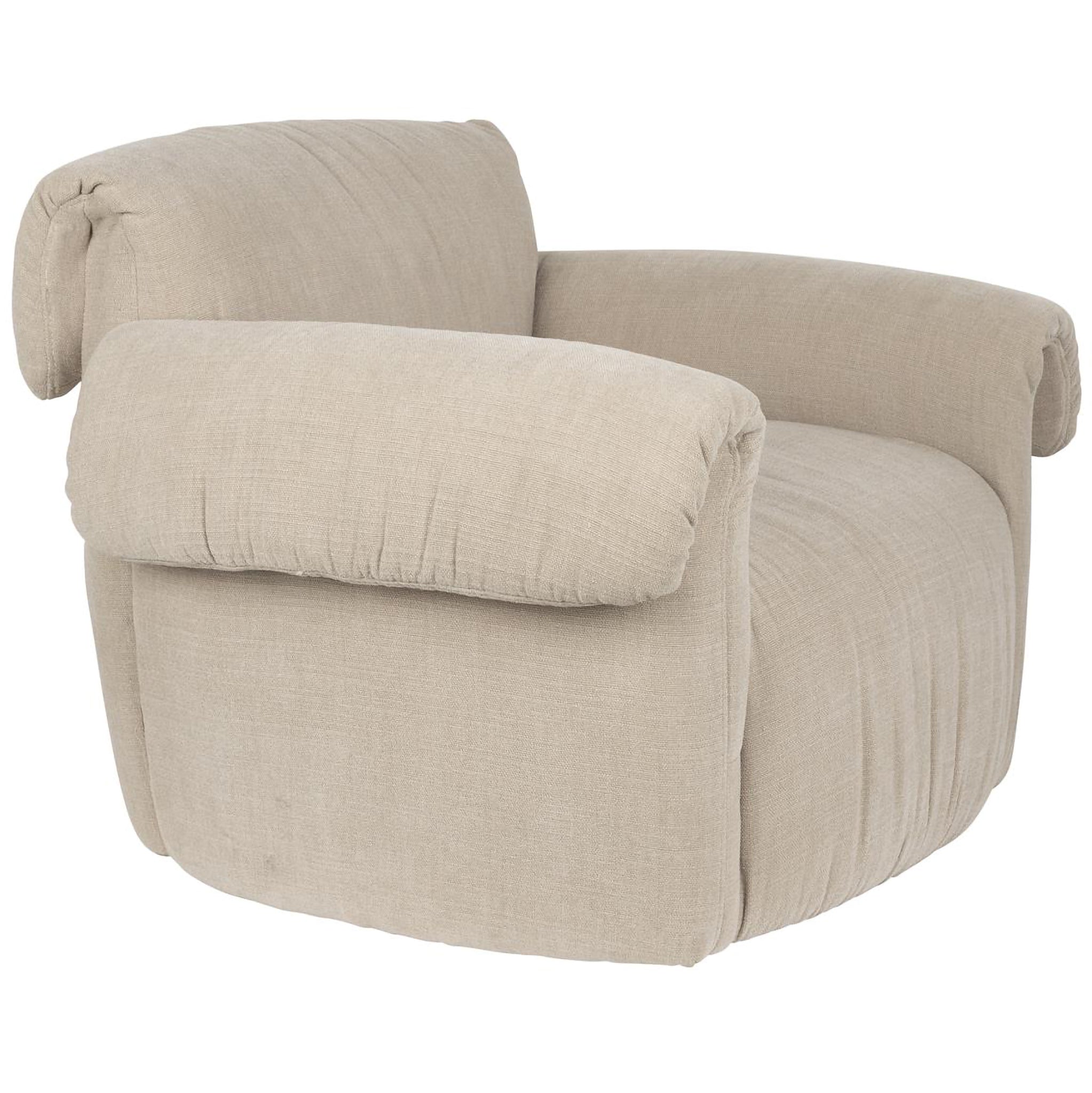 Puffy Beige Lounge Chair