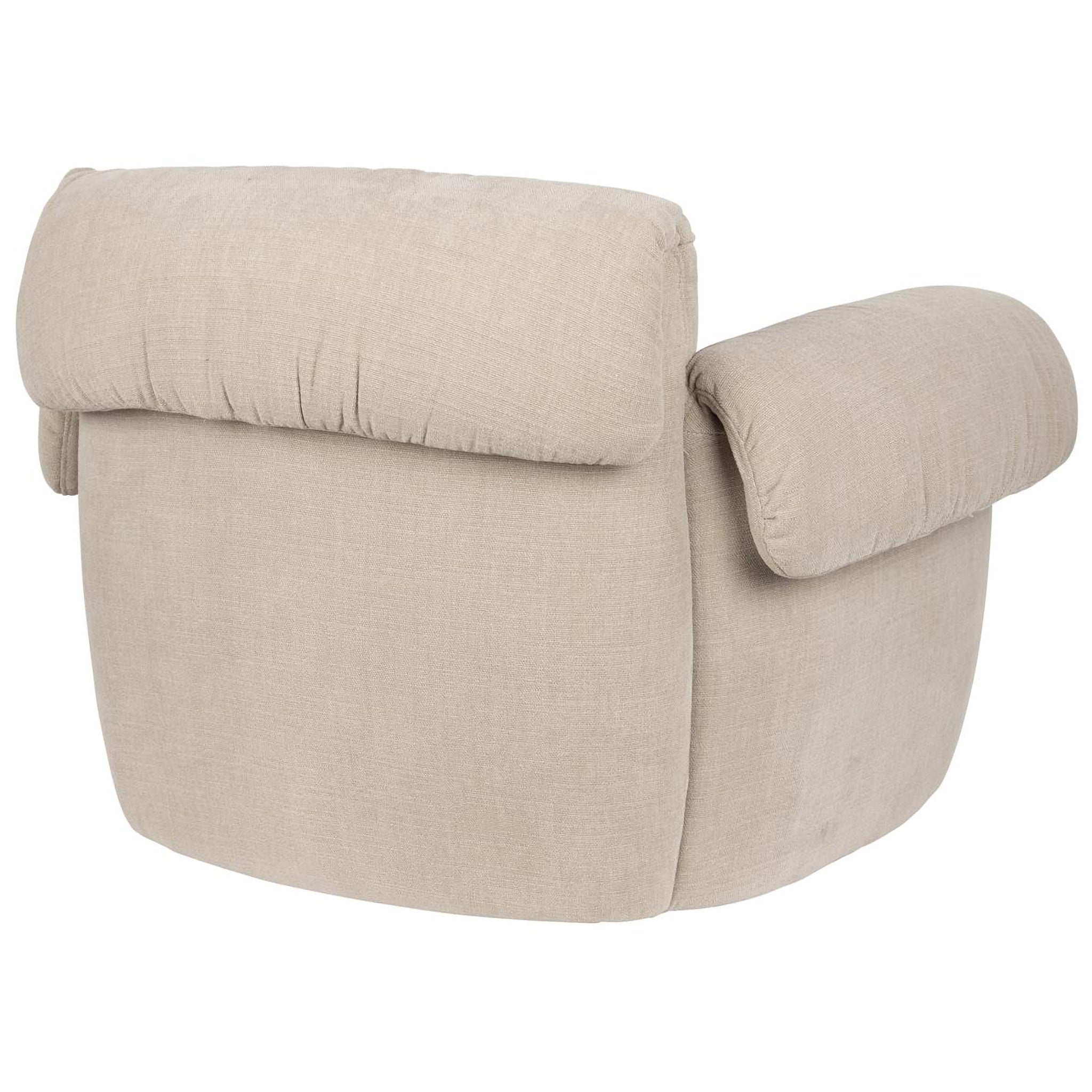 Puffy Beige Lounge Chair