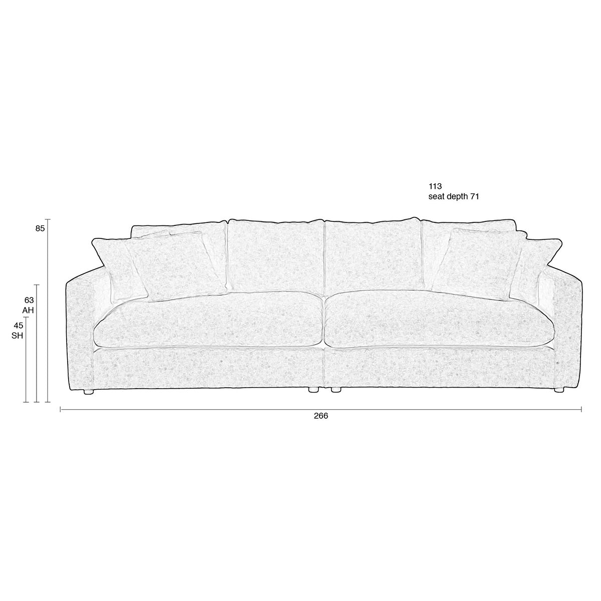 Sense 3 Seater Sofa