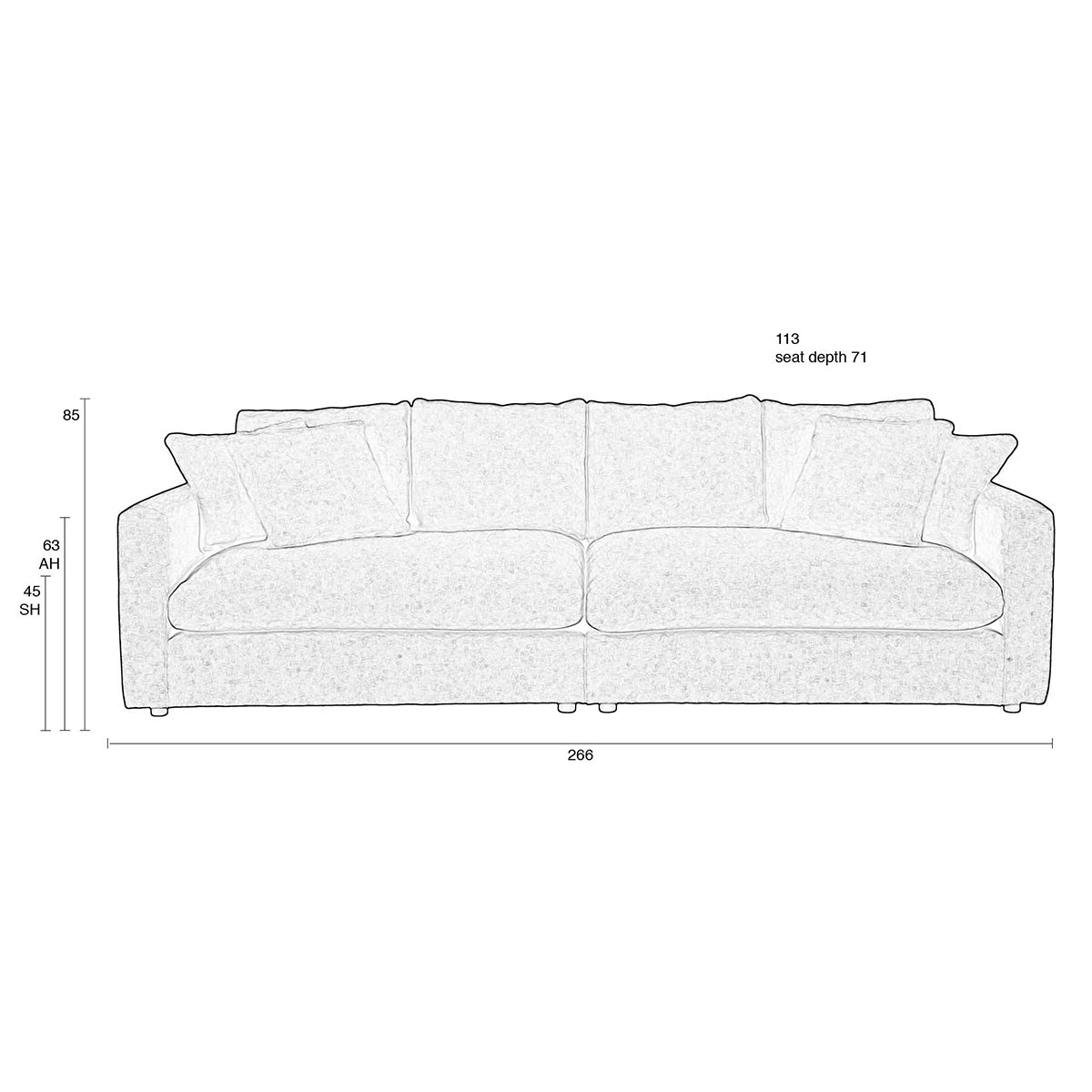Sense 3 Seater Sofa