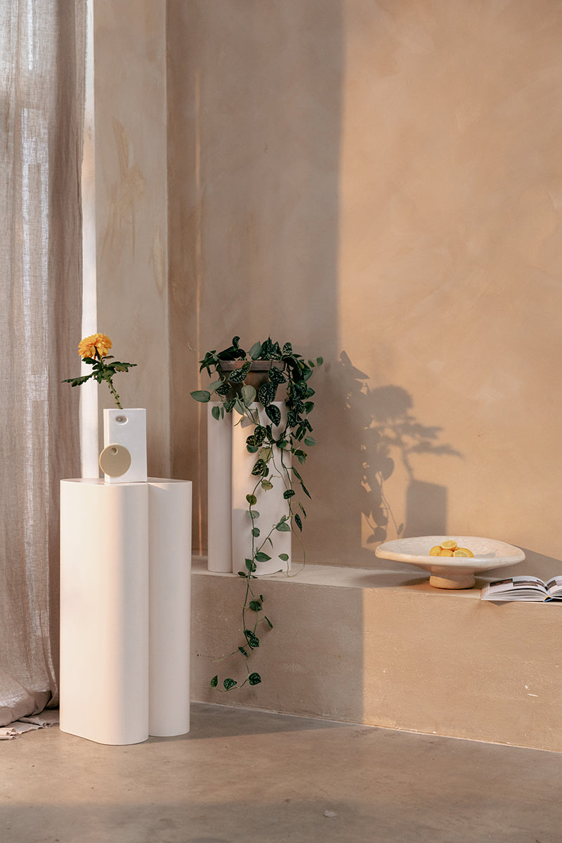 Shape Beige Plant Stand (2/Set) - WOO .Design