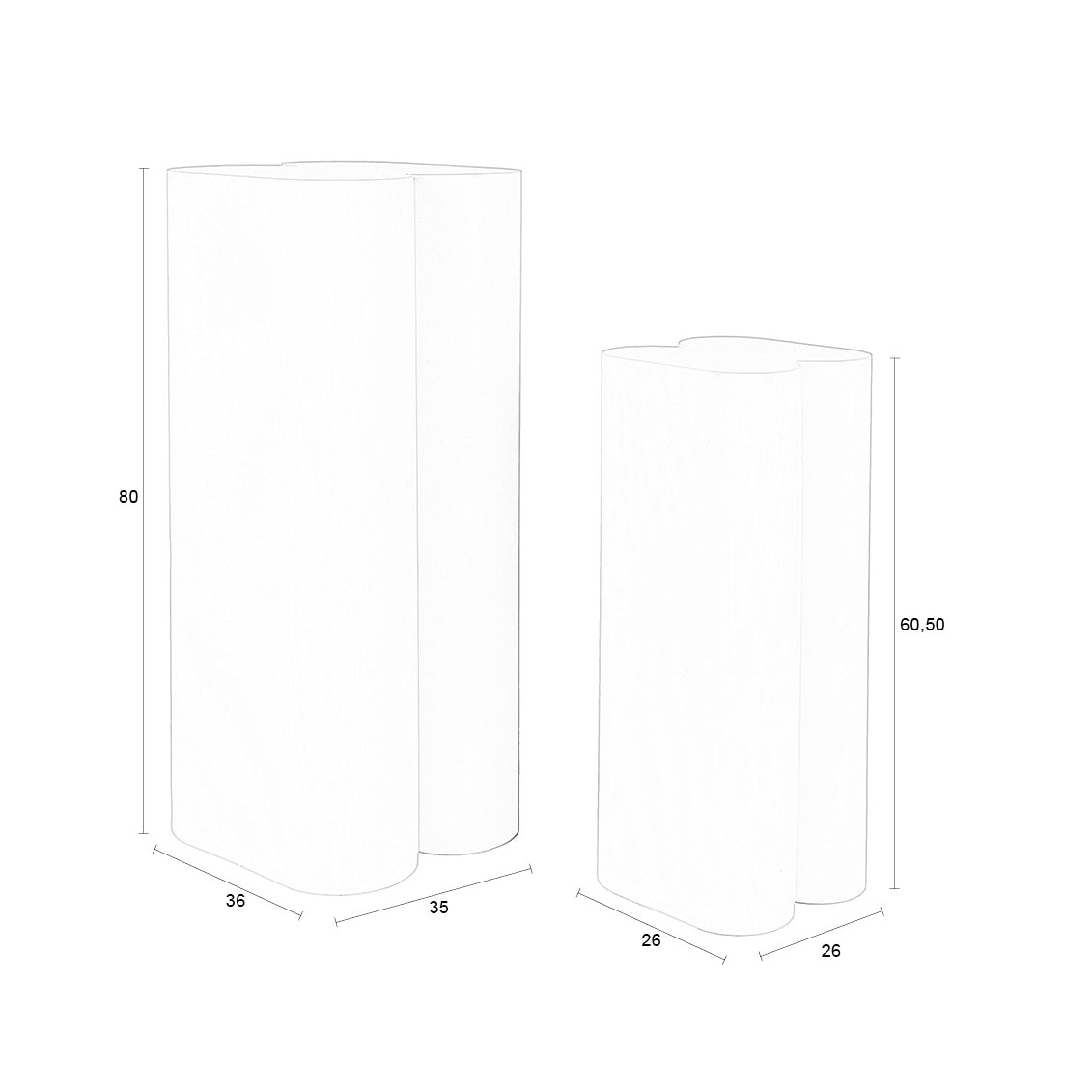 Shape Beige Plant Stand (2/Set) - WOO .Design