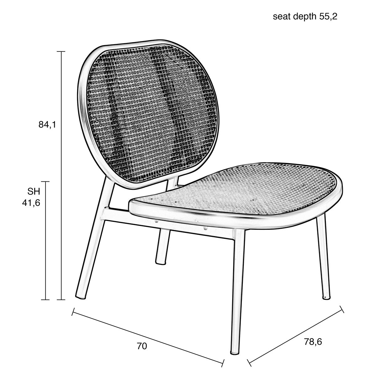 Spike All Webbing Lounge Chair