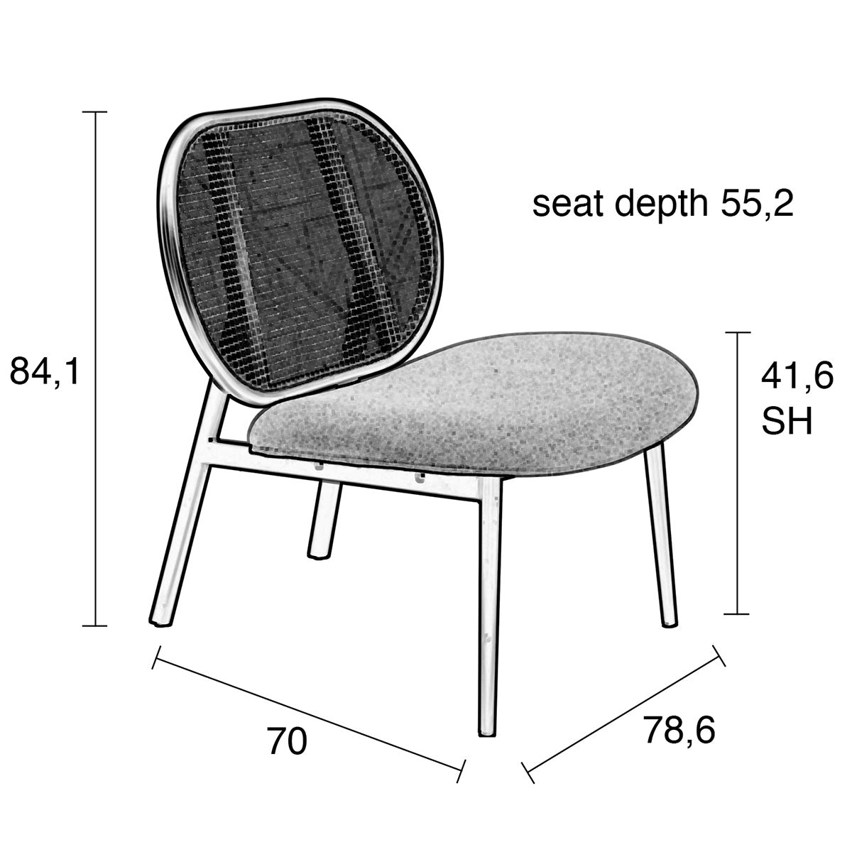 Spike Natural Lounge Chair
