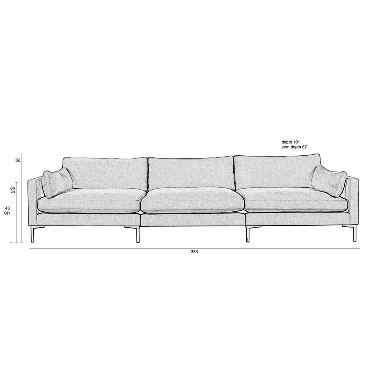 Summer 4.5 Seater Sofa