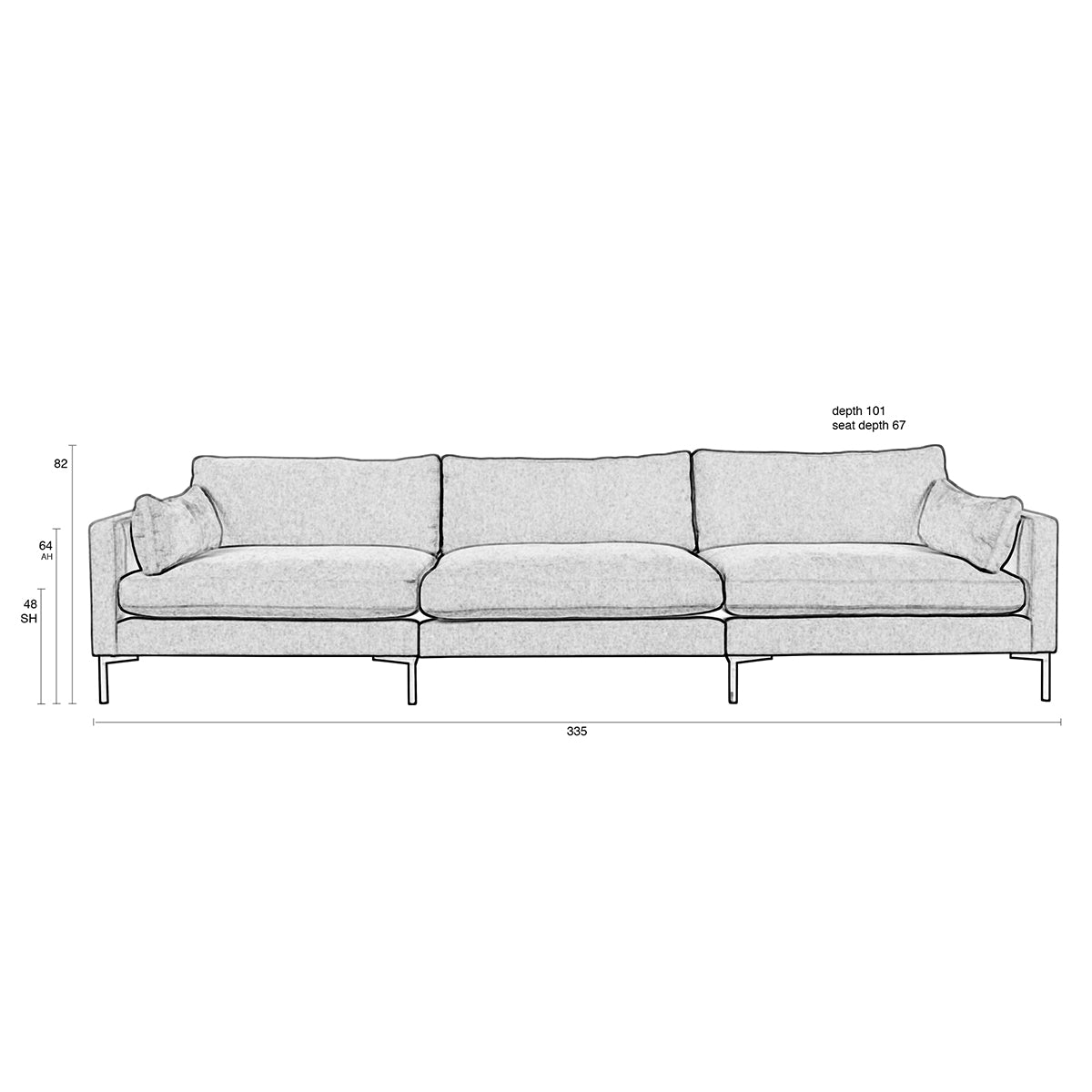 Summer 4.5 Seater Sofa
