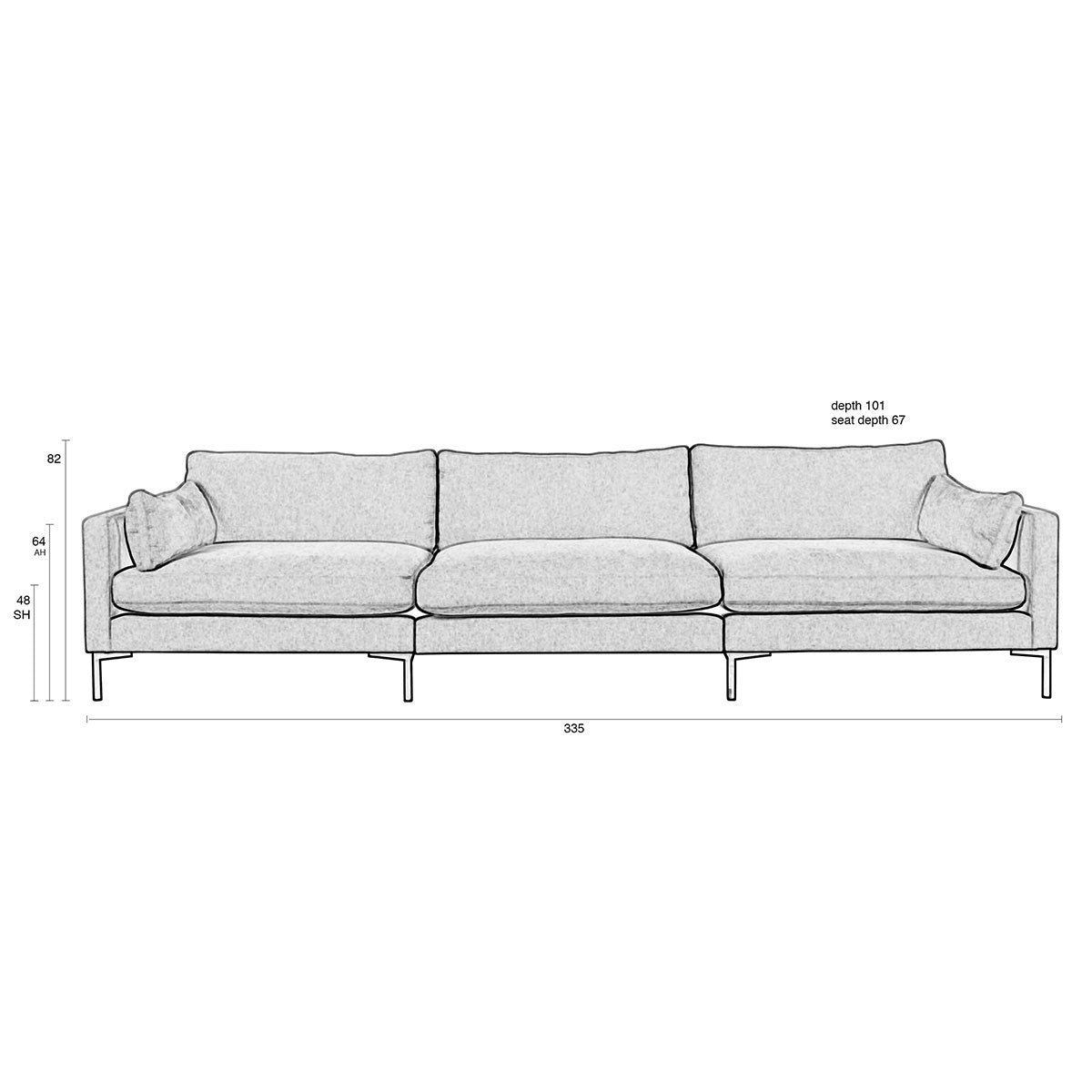 Summer 4.5 Seater Sofa