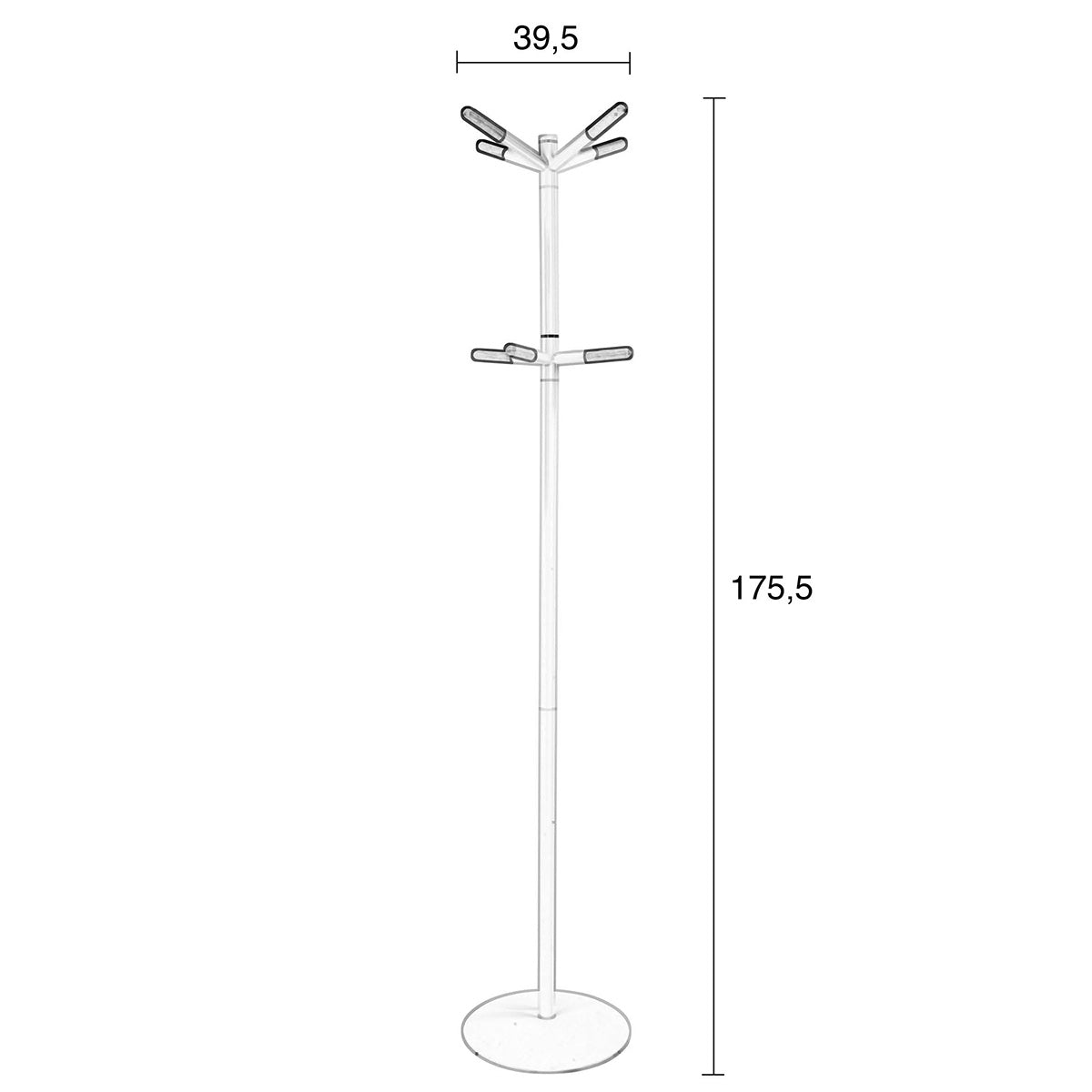 Wooden Tip Coat Rack