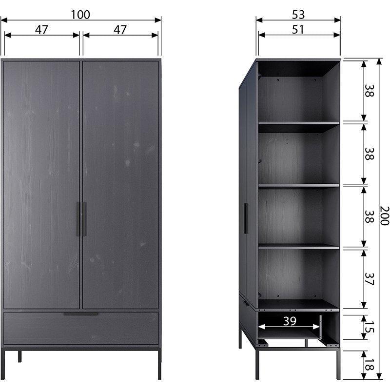 Adam Pine Wood Cabinet - WOO .Design