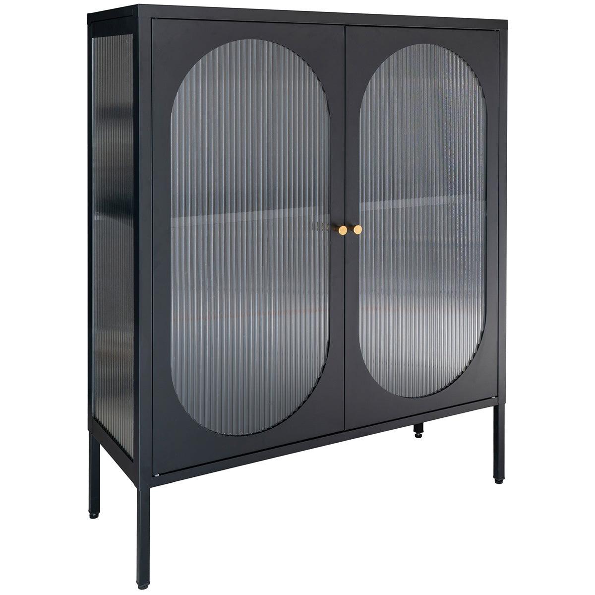 Adelaide Black 2 Doors Display Cabinet - WOO .Design