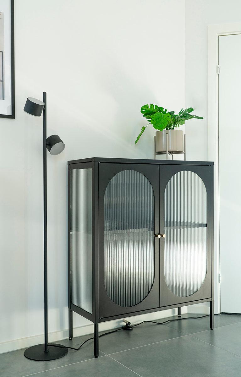Adelaide Black 2 Doors Display Cabinet - WOO .Design
