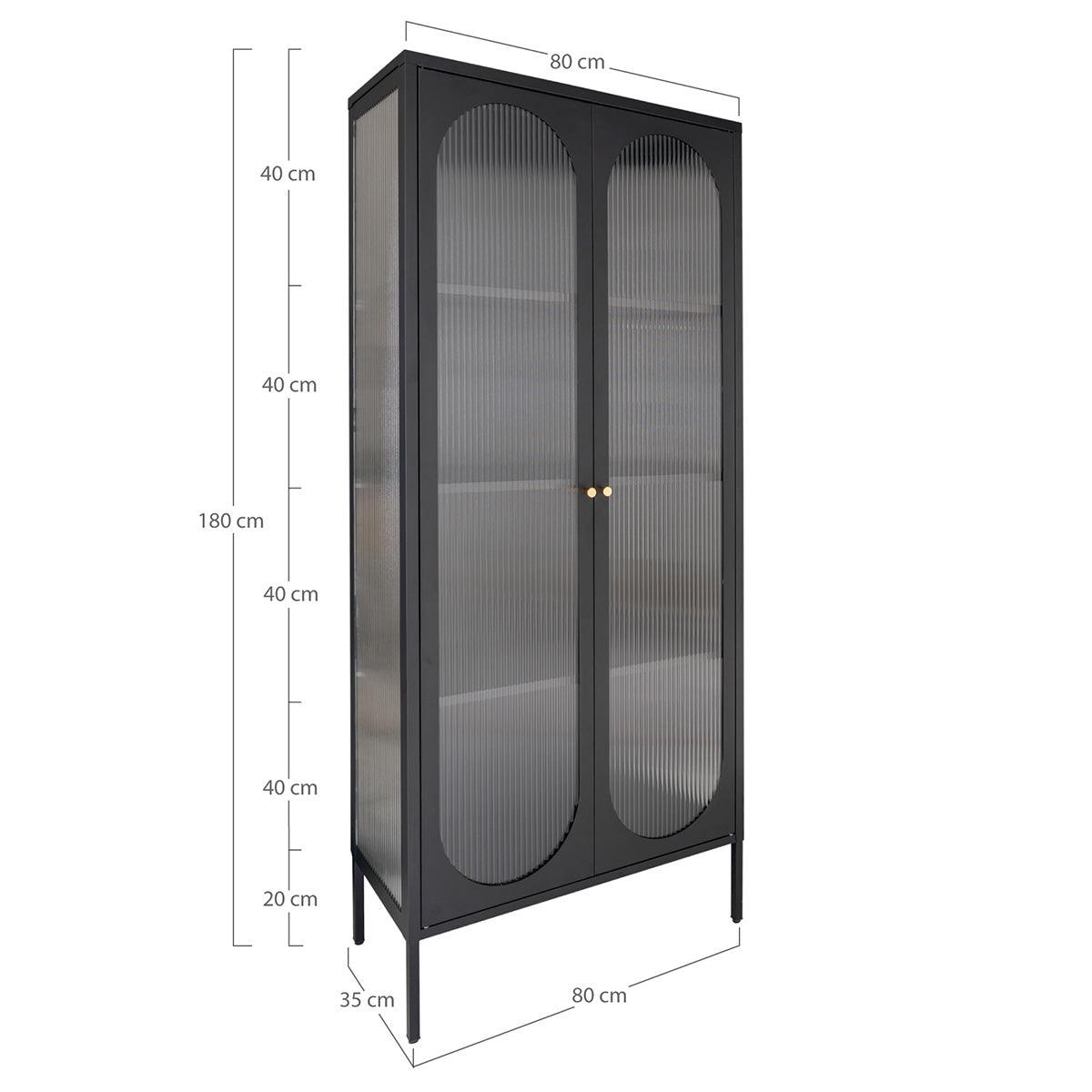 Adelaide Black High Display Cabinet - WOO .Design