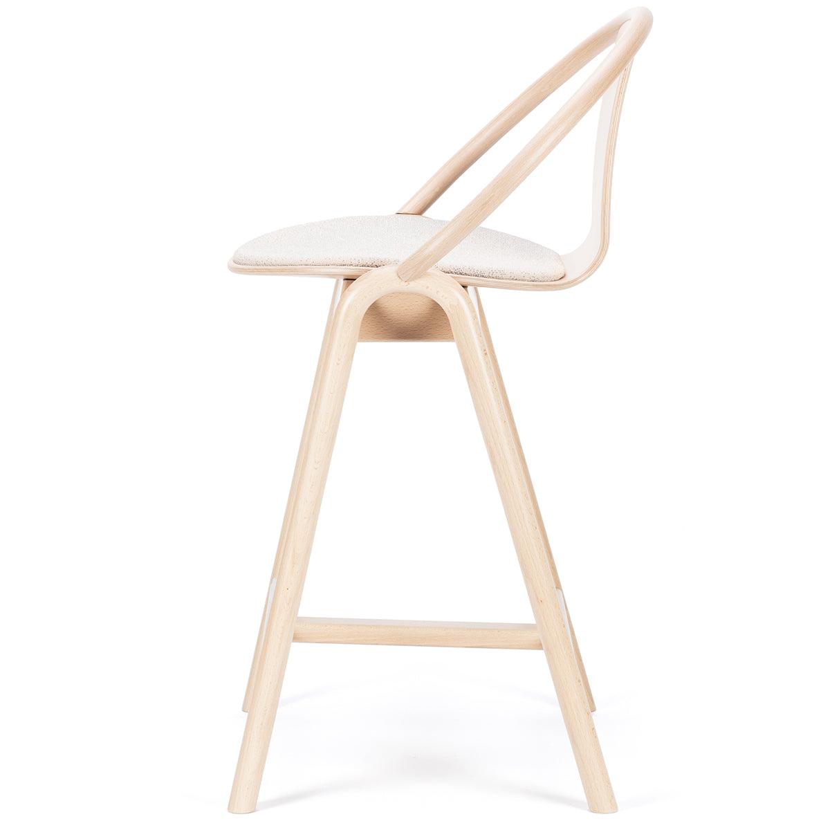 Again Upholstered/Wood Barstool - WOO .Design