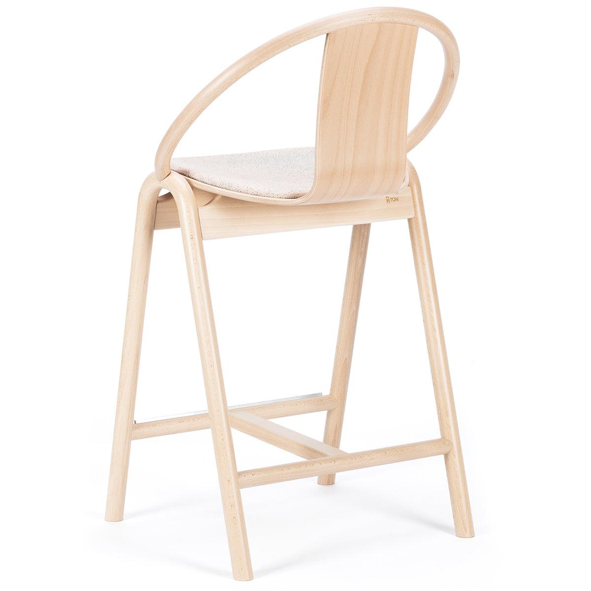 Again Upholstered/Wood Barstool - WOO .Design