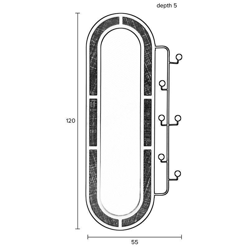 Aida Coat Rack Mirror - WOO .Design