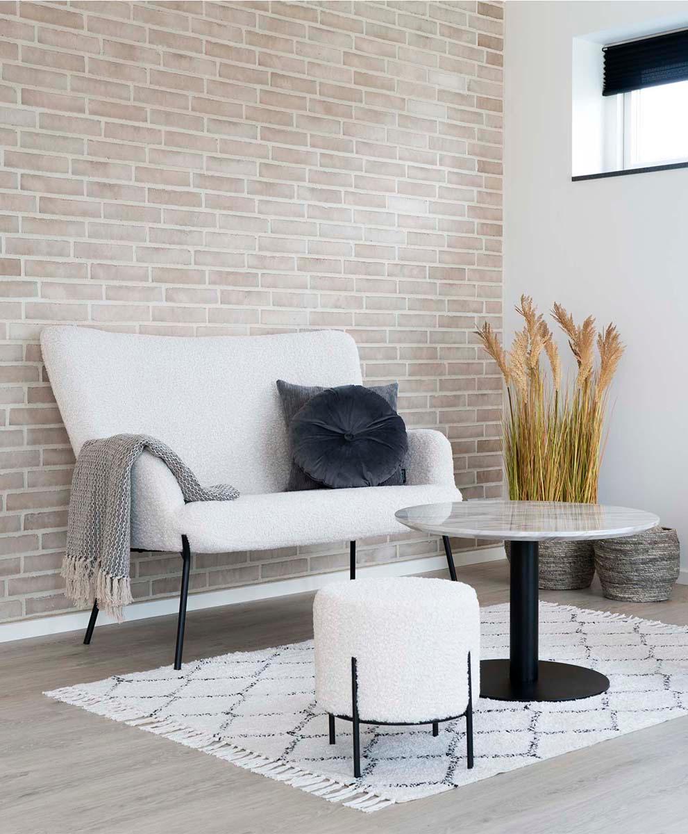 Alford Artificial Lambskin Pouf - WOO .Design