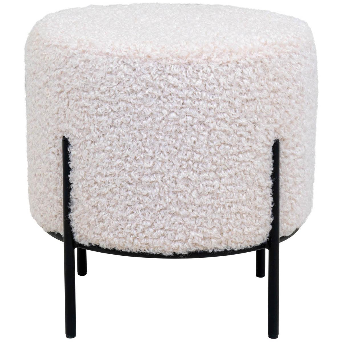 Alford Artificial Lambskin Pouf - WOO .Design